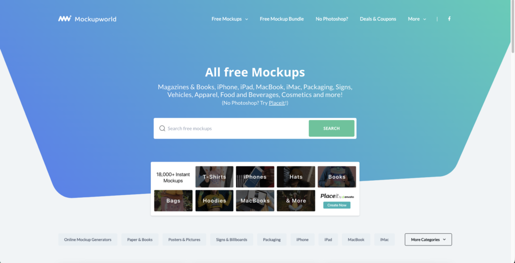 무료 목업 사이트 Mockup World PSD 다운로드